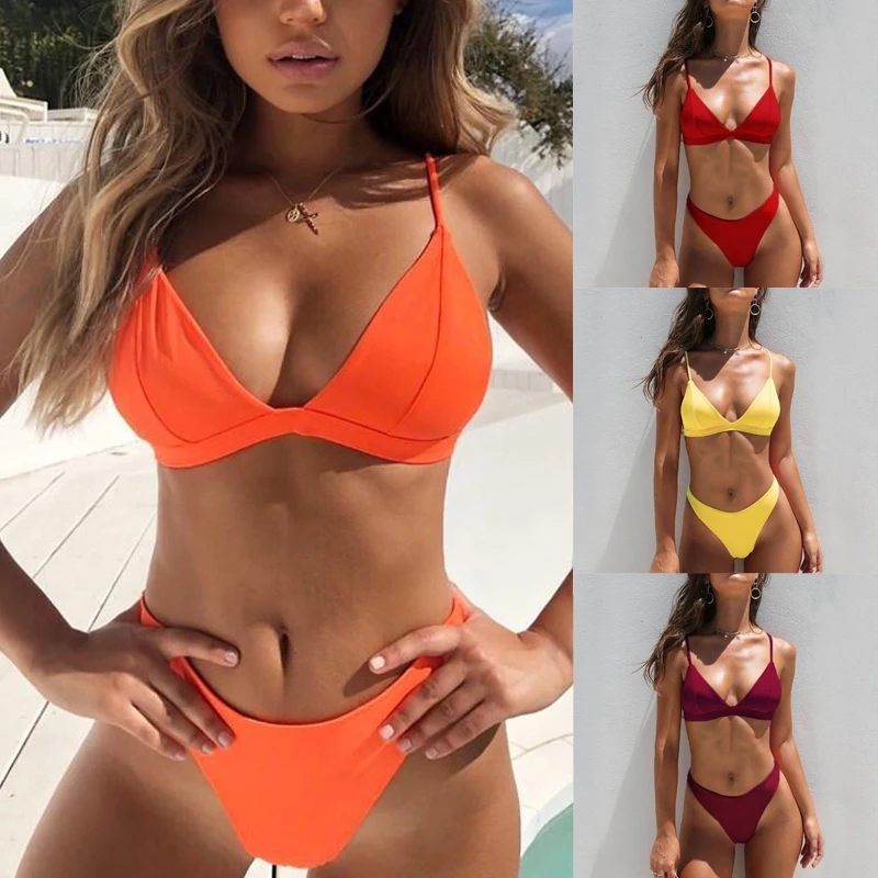 Bikinis 2019 Vintage Woman Push Up String Bikini Swimsuit Woman 2 Pieces Sexy Bathing Suit Black Yellow Pink Swimwear Beach Swim
Bikinis 2019 Vintage Woman Push Up String Bikini Swimsuit Woman 2 Pieces Sexy Bathing Suit Black Yellow Pink Swimwear Beach Swim