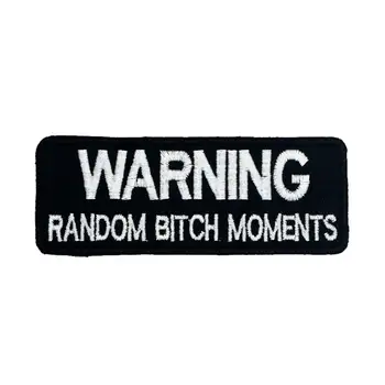 WARNING RANDOM BITCH Patch Embroidered Applique Sewing Label punk biker Patches Clothes Stickers Apparel Accessories Badge
WARNING RANDOM BITCH Patch Embroidered Applique Sewing Label punk biker Patches Clothes Stickers Apparel Accessories Badge