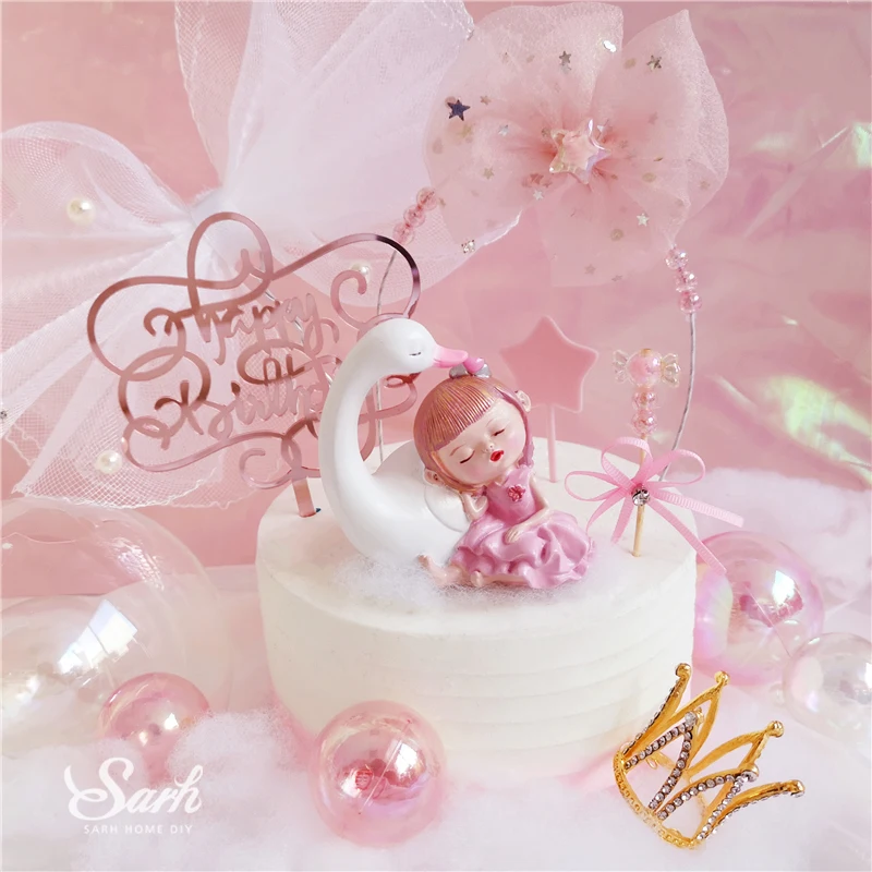 Ins Swan Sleeping Fairy Decoration Hollow Stars Cake Toppers Happy Children's Day Birthday for Party Baking Sweet Gifts
Ins Swan Sleeping Fairy Decoration Hollow Stars Cake Toppers Happy Children's Day Birthday for Party Baking Sweet Gifts