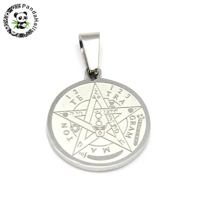 Religion 304 Stainless Steel Flat Round Carved Tetragrammaton Pentagram Pendant,Stainless Steel Color,27x24x2mm,Hole: 9x5mm F70
Religion 304 Stainless Steel Flat Round Carved Tetragrammaton Pentagram Pendant,Stainless Steel Color,27x24x2mm,Hole: 9x5mm F70