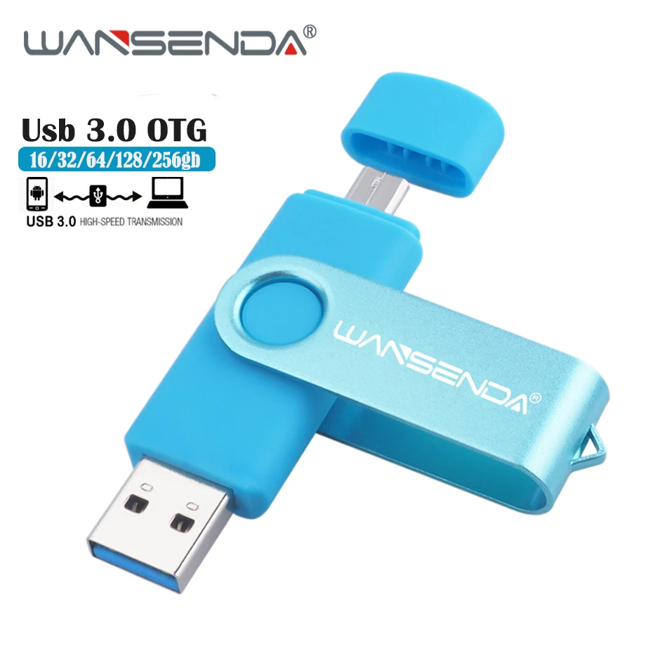 WANSENDA USB 3.0 OTG USB flash drive Pen Drive for SmartPhone/Tablet/PC 16GB 32GB 64GB 128GB 256GB USB Stick High speed Pendrive
WANSENDA USB 3.0 OTG USB flash drive Pen Drive for SmartPhone/Tablet/PC 16GB 32GB 64GB 128GB 256GB USB Stick High speed Pendrive