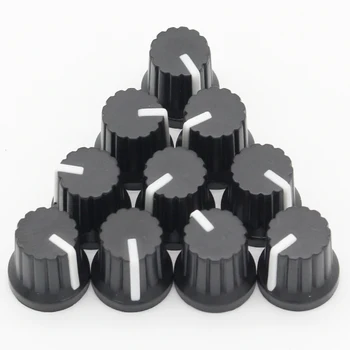 Newest !! Hot Sale 10 Pcs 6mm Shaft Hole Dia Plastic Threaded Knurled Potentiometer Knobs Caps
Newest !! Hot Sale 10 Pcs 6mm Shaft Hole Dia Plastic Threaded Knurled Potentiometer Knobs Caps