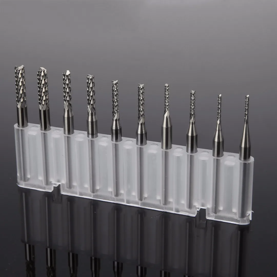 10pcs 3.175mm Carbide End Mill 1/8" PCB Engraving Cutter CNC Drill Bits Rotary Tools
10pcs 3.175mm Carbide End Mill 1/8" PCB Engraving Cutter CNC Drill Bits Rotary Tools