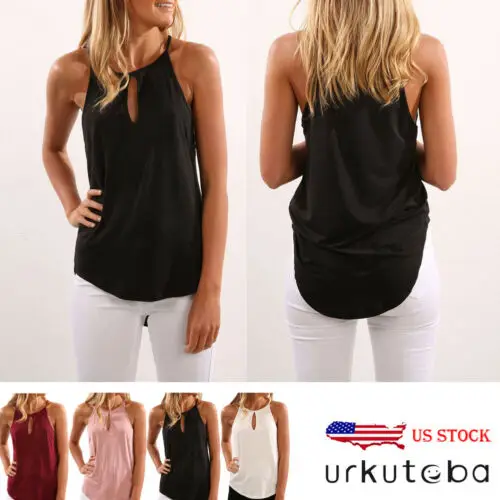 US New Women Sleeveless Summer Vest Solid Halter Ladies Summer Tanks Tops Hot Casual Caimis
US New Women Sleeveless Summer Vest Solid Halter Ladies Summer Tanks Tops Hot Casual Caimis