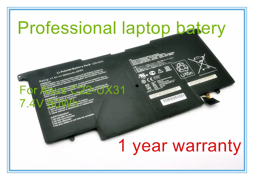 Original new Laptop Batteries for UX31 UX31A UX31E Batteries C22-UX31 7.4V 6840mAh 50WH
Original new Laptop Batteries for UX31 UX31A UX31E Batteries C22-UX31 7.4V 6840mAh 50WH