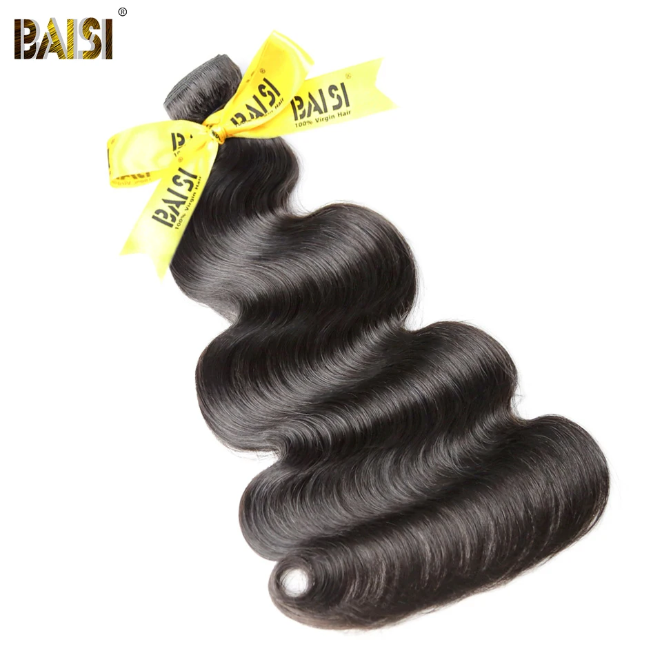 

BAISI Hair 100% Unprocessed Human Hair Peruvian Body Wave 10A Raw Virgin Hair 3 Bundles