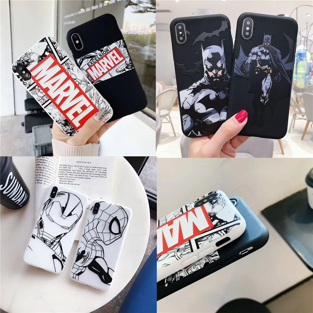 Marvel Avengers I'm Iron Man Candy Phone Case For iPhone 8 7 6 6s Plus X XR Xs Max Matte Silicone Batman Spiderman Cases
Marvel Avengers I'm Iron Man Candy Phone Case For iPhone 8 7 6 6s Plus X XR Xs Max Matte Silicone Batman Spiderman Cases