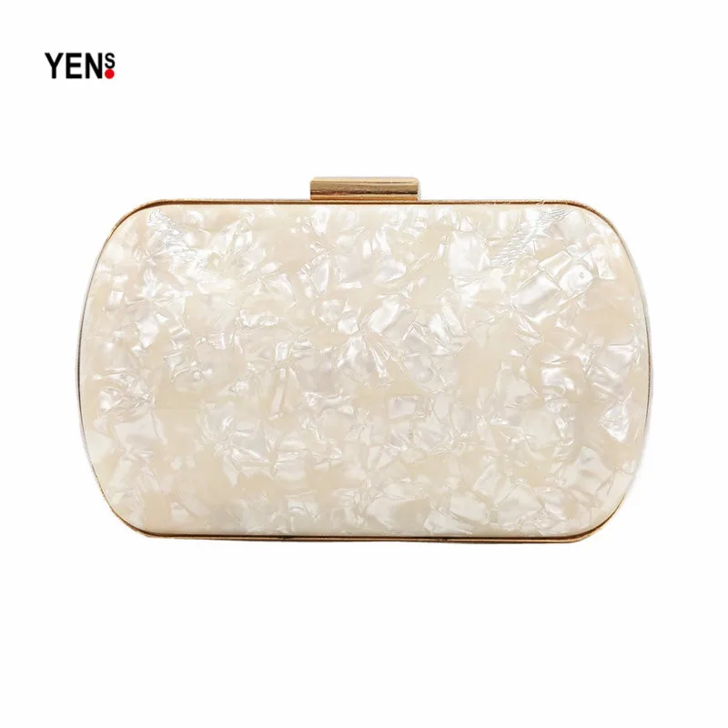 Women Acrylic Clutch New Brand Fashion Mini Handbag Luxury Evening Bag Solid Pearl Beige Marble Bride Wedding Bag Casual Wallet
Women Acrylic Clutch New Brand Fashion Mini Handbag Luxury Evening Bag Solid Pearl Beige Marble Bride Wedding Bag Casual Wallet