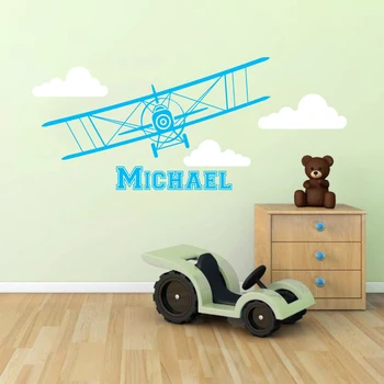 MCTUM Brand Airplane Vinyl Sticker Personalized Custom Name Biplane Clouds Decals Plane Kids Children Name Nursery Boys
MCTUM Brand Airplane Vinyl Sticker Personalized Custom Name Biplane Clouds Decals Plane Kids Children Name Nursery Boys
