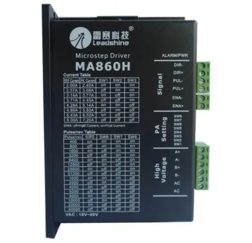 LeadShine MA860H Stepper/Servo Motor Driver 2/4 Phase Stepper Driver VAC18V-80V NEMA size 23 to 42
LeadShine MA860H Stepper/Servo Motor Driver 2/4 Phase Stepper Driver VAC18V-80V NEMA size 23 to 42