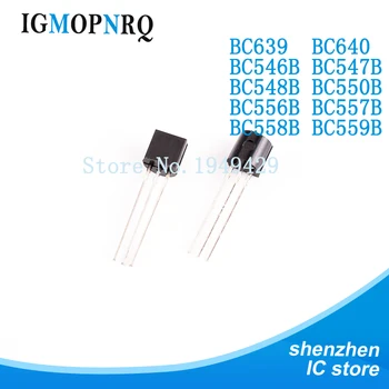 

100pcs BC639 BC640 BC546B BC547B BC548B BC550B BC556B BC557B BC558B BC559B in-line triode transistor TO-92 0.1A