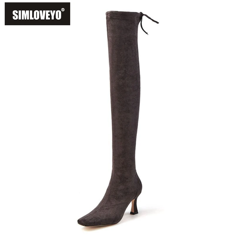 SIMLOVEYO 2020 Winter leather Over The Knee Women Boots Stretch Fabrics High Heel Slip on Zipper Pointed Toe Woman Long Size 43
SIMLOVEYO 2020 Winter leather Over The Knee Women Boots Stretch Fabrics High Heel Slip on Zipper Pointed Toe Woman Long Size 43