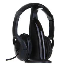 Wireless 5 in 1 Headphone Earphone with mic HiFi FM Monitor MP3 PC TV Audio Mobile Phones