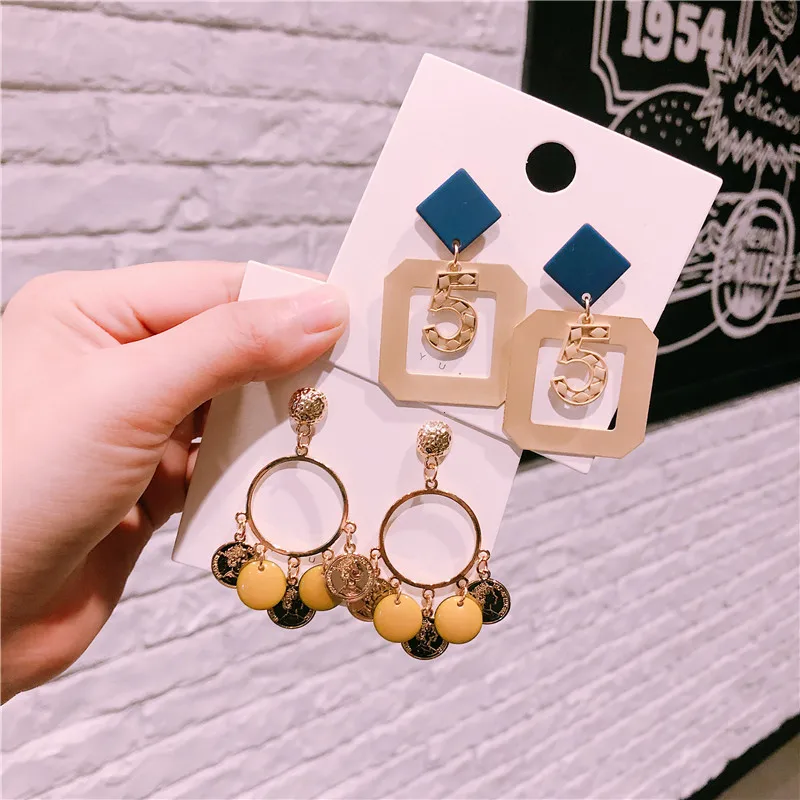 Korea Handmade Geometric Square Number 5 Bohemia Women Drop Earrings Dangle Earrings Fashion Jewelry Accessories-QQD5
Korea Handmade Geometric Square Number 5 Bohemia Women Drop Earrings Dangle Earrings Fashion Jewelry Accessories-QQD5