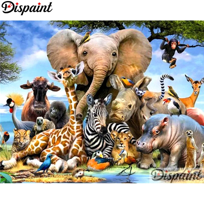 Dispaint Full Square/Round Drill 5D DIY Diamond Painting "Elephant giraffe" Embroidery Cross Stitch 3D Home Decor A10568
Dispaint Full Square/Round Drill 5D DIY Diamond Painting "Elephant giraffe" Embroidery Cross Stitch 3D Home Decor A10568