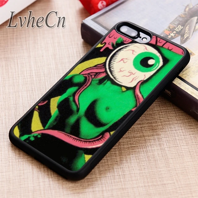 LvheCn Weird Alien Horror phone Case cover For iPhone 5 6 6s 7 8 plus X XR XS max 11 12 Pro Samsung Galaxy S7 edge S8 S9 S10 | Мобильные