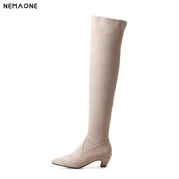 NEMAONE New low Heels women over the knee boots poined toe ladies dress shoes spring autumn shoes woman large Size 43
NEMAONE New low Heels women over the knee boots poined toe ladies dress shoes spring autumn shoes woman large Size 43