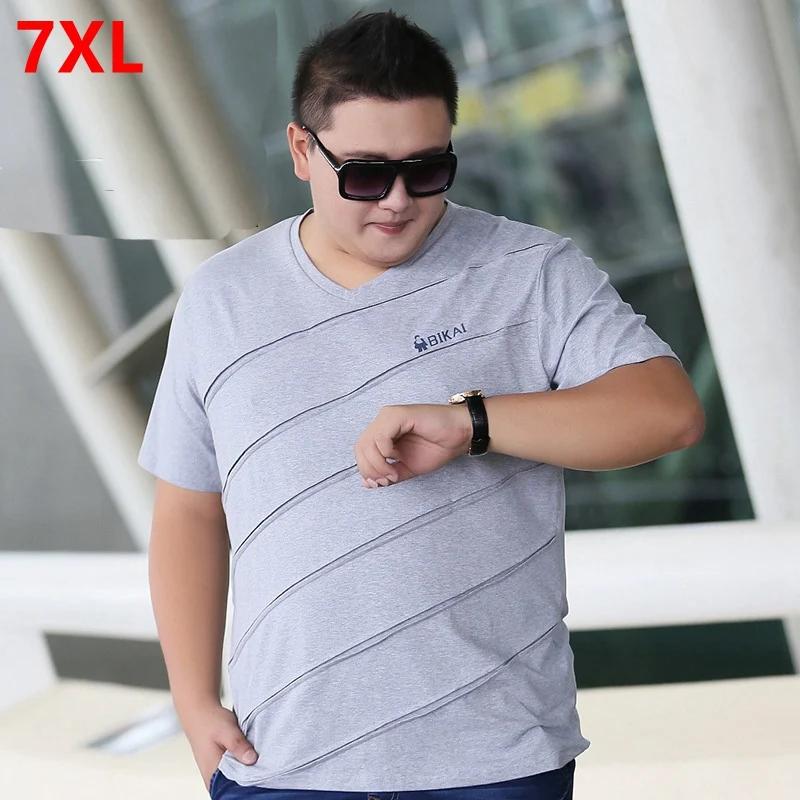 Men's summer new plus fertilizer XL v-neck short-sleeved T-shirt super size extra large fashion wild T
Men's summer new plus fertilizer XL v-neck short-sleeved T-shirt super size extra large fashion wild T