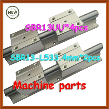 13mm 21" inch 2pcs guide shaft support rail SBR13 -L 533.4mm + 4pcs SBR13UU linear motion ball bearing block slide unit CNC DIY
13mm 21" inch 2pcs guide shaft support rail SBR13 -L 533.4mm + 4pcs SBR13UU linear motion ball bearing block slide unit CNC DIY
