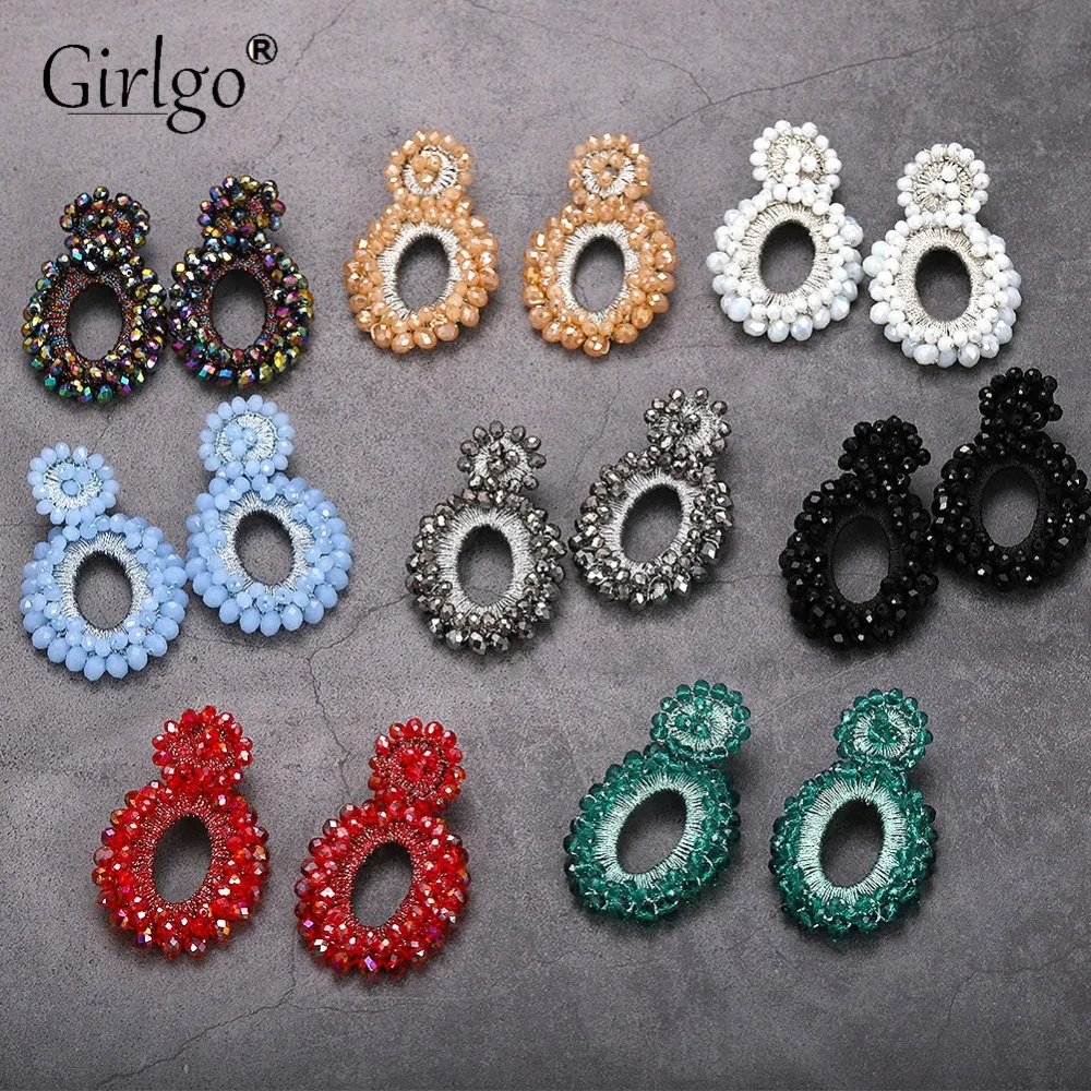 Girlgo Handmade Oval Beads Multicolored Drop Dangle Earrings for Wedding Women Bohemian Hanging Statement Jewelry Wholesale Gift
Girlgo Handmade Oval Beads Multicolored Drop Dangle Earrings for Wedding Women Bohemian Hanging Statement Jewelry Wholesale Gift