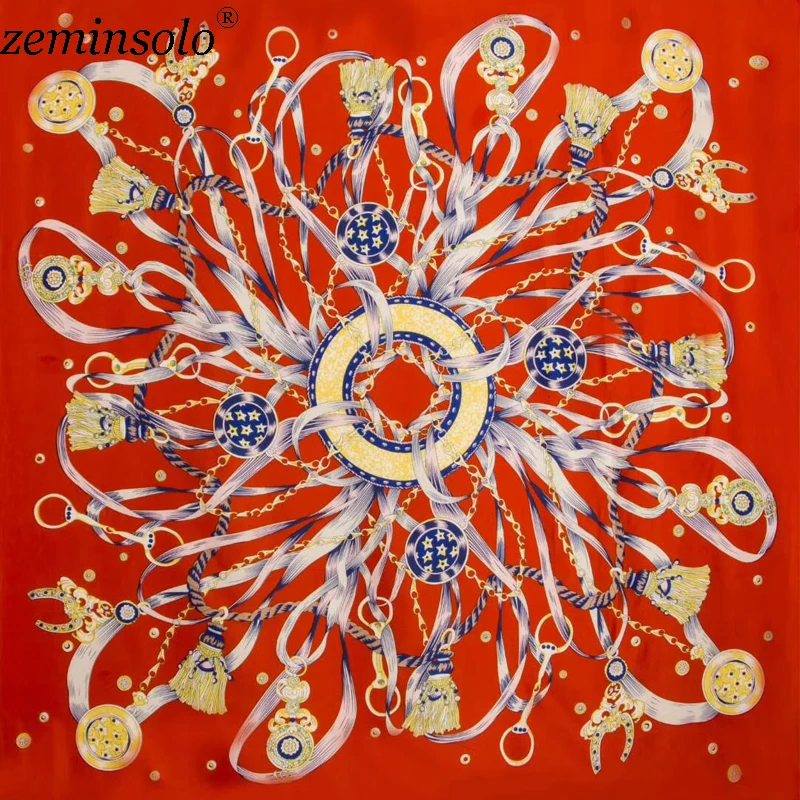 100% Silk Scarf Women Scarves Hijab Chain Design Print Square 130*130cm Satin Shawl Fashion 2018 Female Bandana Wrap Lady Gift
100% Silk Scarf Women Scarves Hijab Chain Design Print Square 130*130cm Satin Shawl Fashion 2018 Female Bandana Wrap Lady Gift