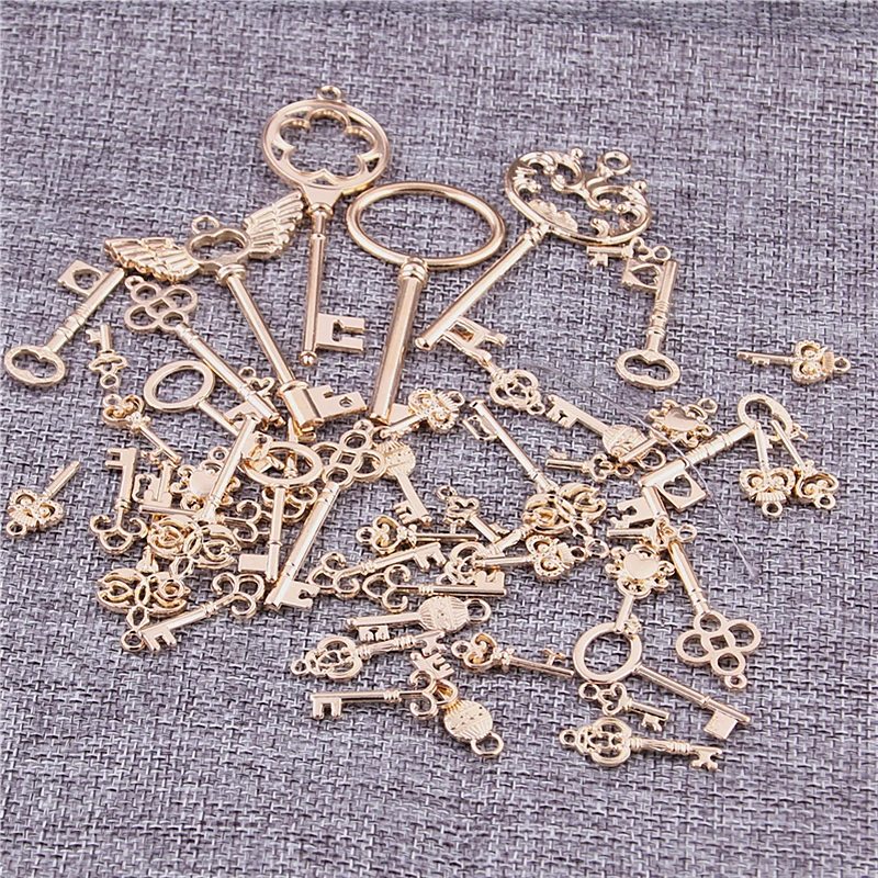 Sweet Bell 50pcs/lot KC gold Metal Mixed Key Charms Brass Zinc Alloy DIY Key Shaped Charm Pendant Making H3011
Sweet Bell 50pcs/lot KC gold Metal Mixed Key Charms Brass Zinc Alloy DIY Key Shaped Charm Pendant Making H3011