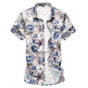 Nice Summer New Fashion Collar Men Shirt Short Sleeve Slim Fit Flower Print Shirt Male Designer Clothes High Quality Tops
Nice Summer New Fashion Collar Men Shirt Short Sleeve Slim Fit Flower Print Shirt Male Designer Clothes High Quality Tops