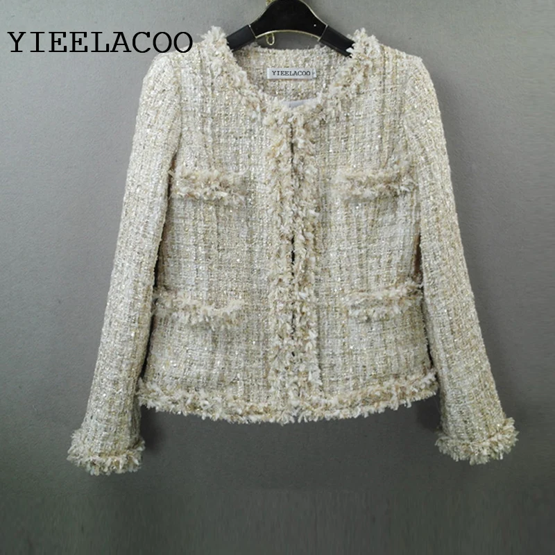 Apricot coat Tweed Jacket high quality Custom Autumn / Winter Women jacket Coat long-sleeved Ladies Woolen Jackets
Apricot coat Tweed Jacket high quality Custom Autumn / Winter Women jacket Coat long-sleeved Ladies Woolen Jackets