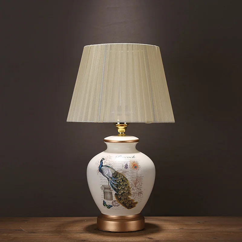 New Chinese ceramic table lamp living room bedroom lamp European style simple study copper American retro lamps lw514533py
New Chinese ceramic table lamp living room bedroom lamp European style simple study copper American retro lamps lw514533py