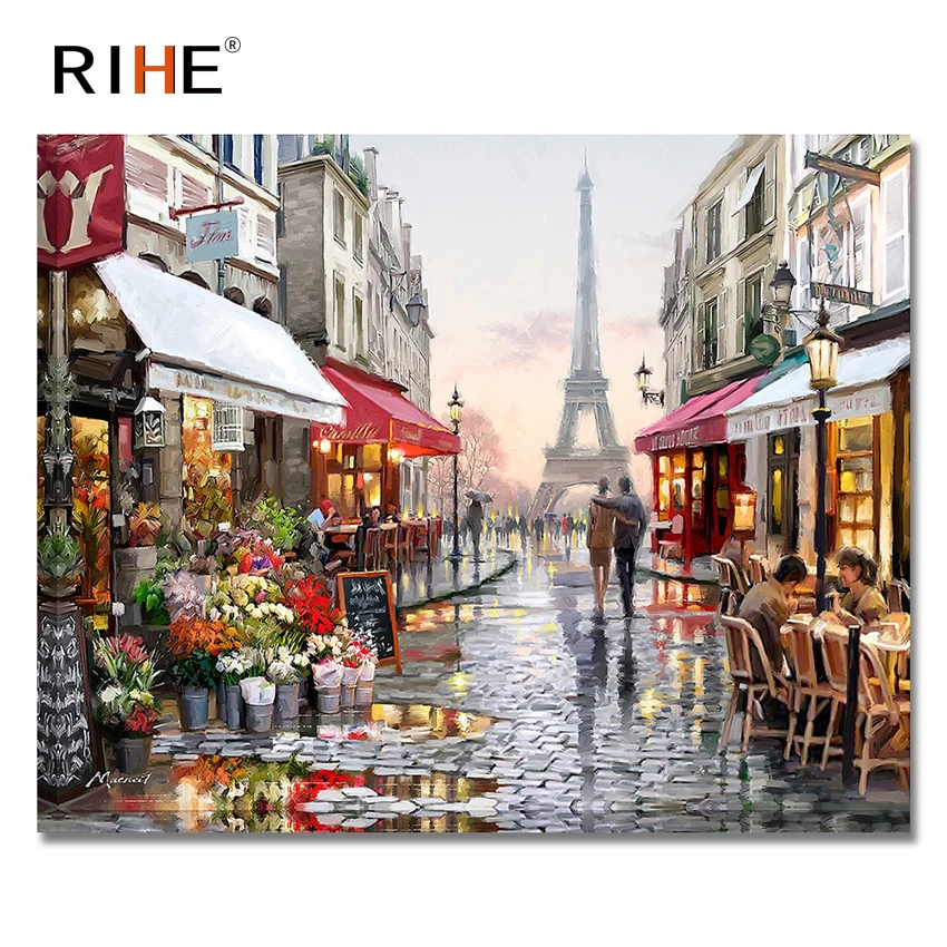 RIHE Paris Street Diy Painting By Numbers Abstract Tower Oil Painting On Canvas Cuadros Decoracion Acrylic Wall Picture For Room
RIHE Paris Street Diy Painting By Numbers Abstract Tower Oil Painting On Canvas Cuadros Decoracion Acrylic Wall Picture For Room