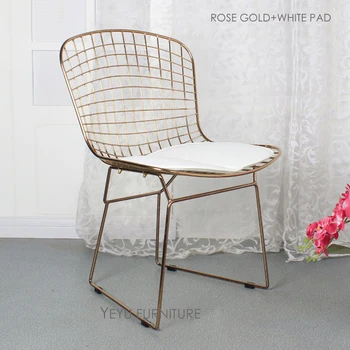 Rose Gold Or Gold Color Bertoia Wire Chair Modern Classic Wire Bertoia Chair Harry Bertoia metal loft style wire cafe chair 2PCS 
Rose Gold Or Gold Color Bertoia Wire Chair Modern Classic Wire Bertoia Chair Harry Bertoia metal loft style wire cafe chair 2PCS