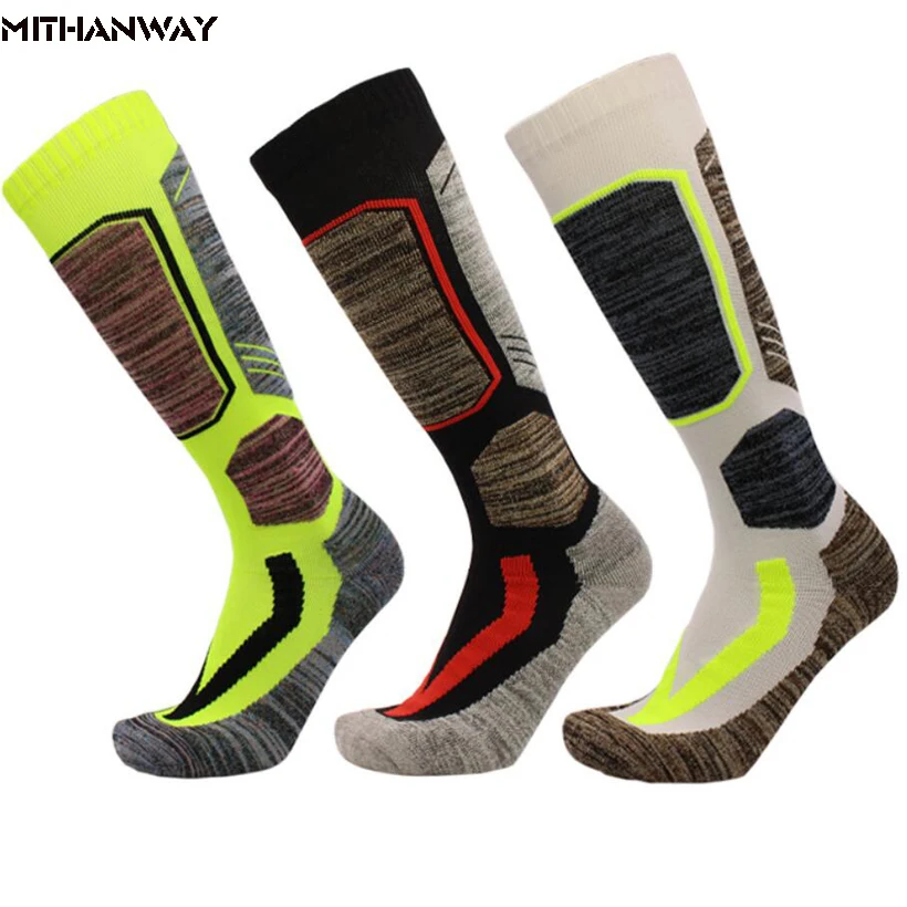 Image Cotton Men Women Long Skiing Sports Sock Breathable Towel Bottom Thicken Climbing Camping Hiking Sport Socks 3 Colors Wholesale