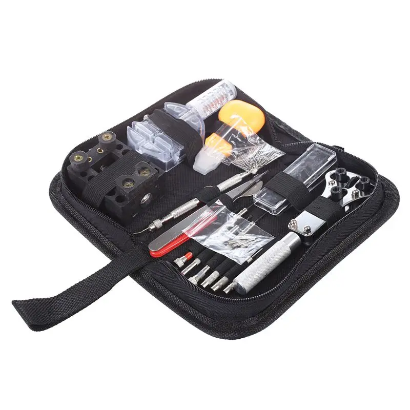 144Pcs Watch Repair Kit Set Wrist Strap Adjust Pin Tool Back Case Remover Opener