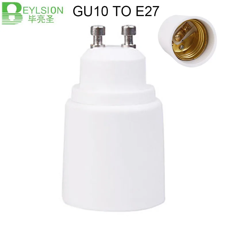 BEYLSION GU10 to E27 E26 Base LED Light Lampbase Bulbs Adapter Adaptor Socket Converter Plug Extender
BEYLSION GU10 to E27 E26 Base LED Light Lampbase Bulbs Adapter Adaptor Socket Converter Plug Extender