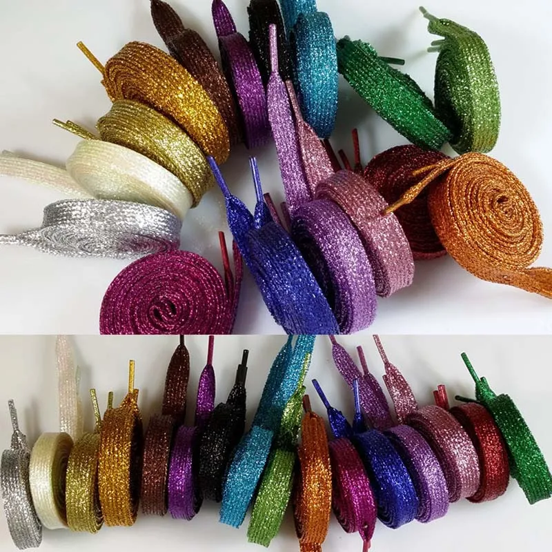 Sport Sneakers Flat Shoelaces Shoe Silver Thread Bootlaces 1 Pair Shiny Gold women Fashion Shoestrings 16 Colors party supplies
Sport Sneakers Flat Shoelaces Shoe Silver Thread Bootlaces 1 Pair Shiny Gold women Fashion Shoestrings 16 Colors party supplies