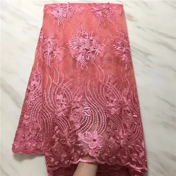 Latest Nigerian Laces Fabrics High Quality African Laces Fabric For Wedding dress French Tulle Lace With Beads
Latest Nigerian Laces Fabrics High Quality African Laces Fabric For Wedding dress French Tulle Lace With Beads