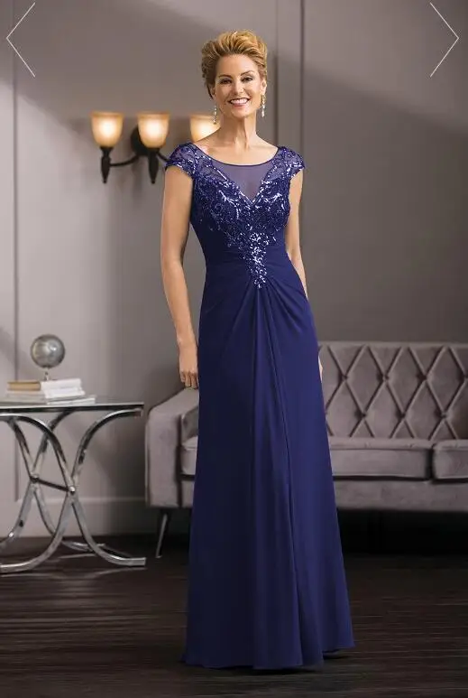 2016Royal Blue Chiffon A-Line Mother of the bride dresses Plus Size Cap Sleeve O-Neck Sequins Evening Dress Vestido mae da noiva
2016Royal Blue Chiffon A-Line Mother of the bride dresses Plus Size Cap Sleeve O-Neck Sequins Evening Dress Vestido mae da noiva