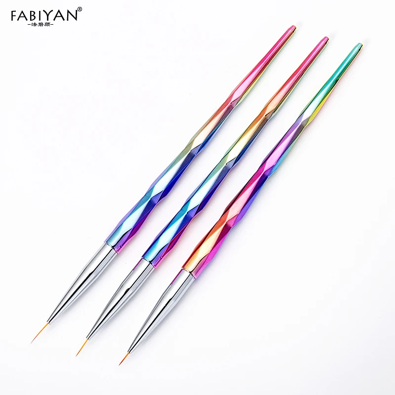 Rainbow Diamond Handle French Stripes Liner Pen Nail Art Painting Flower Drawing Brush Acrylic Design Manicure Tools 7/10/12mm
Rainbow Diamond Handle French Stripes Liner Pen Nail Art Painting Flower Drawing Brush Acrylic Design Manicure Tools 7/10/12mm