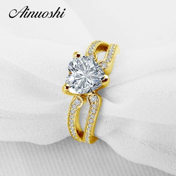AINUOSHI 14K Yellow Gold Heart Ring 2.5 ct Sona Simulated Diamond Double Layer Lovers Proposal Wedding Engagement Ring for Women
AINUOSHI 14K Yellow Gold Heart Ring 2.5 ct Sona Simulated Diamond Double Layer Lovers Proposal Wedding Engagement Ring for Women