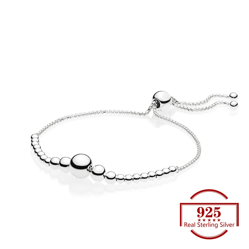 2019 925 Sterling Silver Chain Ball Adjustable Bracelet Trendy Jewelry Fits Charm Bracelet DIY for Women Party Wife Gift
2019 925 Sterling Silver Chain Ball Adjustable Bracelet Trendy Jewelry Fits Charm Bracelet DIY for Women Party Wife Gift