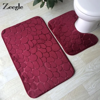 Zeegle 3D Stone Memory Foam 2pcs Bath Mats Set Anti-slip Floor Mats Bathroom Toilet Rugs Absorbent Bathroom Matrresses 2 pieces
Zeegle 3D Stone Memory Foam 2pcs Bath Mats Set Anti-slip Floor Mats Bathroom Toilet Rugs Absorbent Bathroom Matrresses 2 pieces