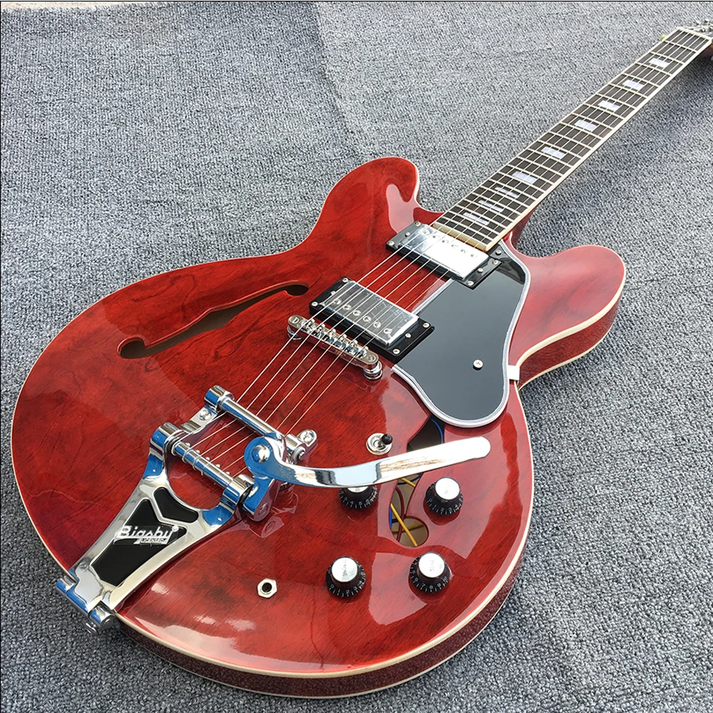 Galilee 2018 Hollowbody ES-335 Use 3-ply Maple/Poplar/Maple,Dark Cherry,Bigsby,Inlays Pearloid Small Block,Bone,Real picture!
Galilee 2018 Hollowbody ES-335 Use 3-ply Maple/Poplar/Maple,Dark Cherry,Bigsby,Inlays Pearloid Small Block,Bone,Real picture!