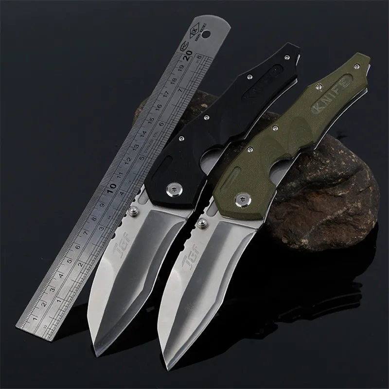 Flipper folding knife High Hardness blade + G10 handle camping hunting outdoor survival pocket Kitchen knives edc tool
Flipper folding knife High Hardness blade + G10 handle camping hunting outdoor survival pocket Kitchen knives edc tool