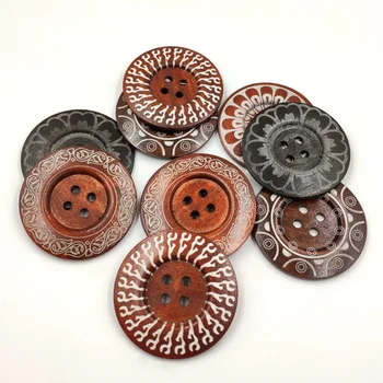10PCS Art Retro Buttons Carving Printed Pattern Buttons Art Retro Wooden Buttons for Knitting or Crochet Products Large
10PCS Art Retro Buttons Carving Printed Pattern Buttons Art Retro Wooden Buttons for Knitting or Crochet Products Large