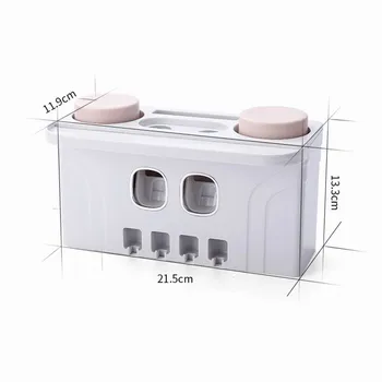 Wall Mounted Automatic Squeezing Toothpaste Dispenser Toothbrush Holder Home Bathroom Accessories Storage Rack Organizer Tools
Wall Mounted Automatic Squeezing Toothpaste Dispenser Toothbrush Holder Home Bathroom Accessories Storage Rack Organizer Tools