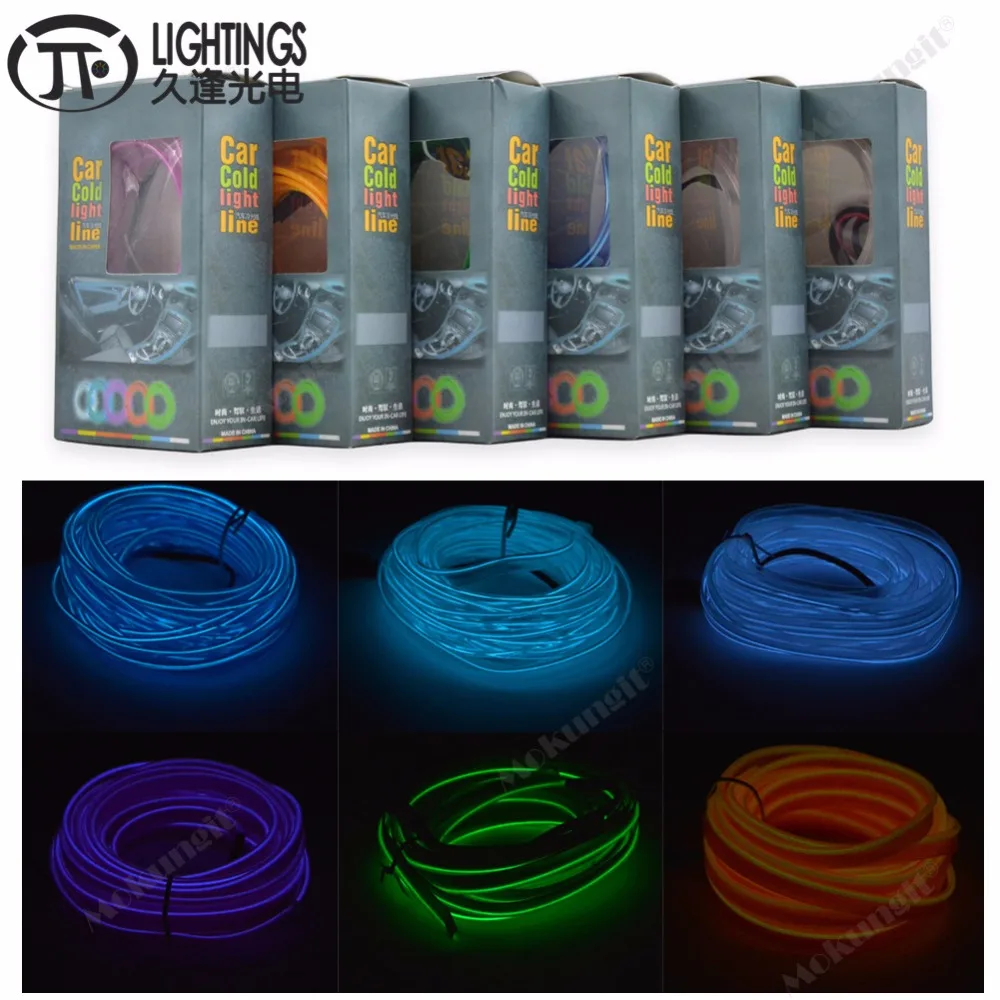 10 colors Car Styling 2M/5M flexible neon light glow EL wire car With 12V interior lights lighter DIY Decorative Dash board Door
10 colors Car Styling 2M/5M flexible neon light glow EL wire car With 12V interior lights lighter DIY Decorative Dash board Door