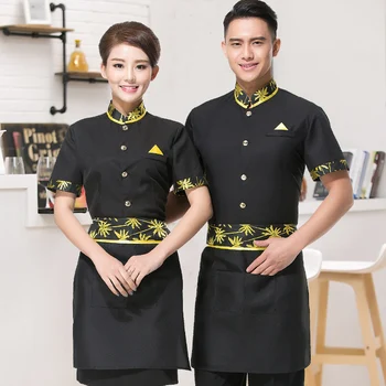 Hotel Uniform Summer Female Restaurant Waiter Work Clothes Cafe Short Sleeved Uniforms Uniforme Service Nettoyage J133
Hotel Uniform Summer Female Restaurant Waiter Work Clothes Cafe Short Sleeved Uniforms Uniforme Service Nettoyage J133