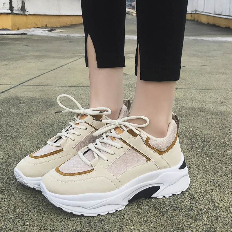 Thick-soled sports shoes women's spring and autumn round head color matching wild increase running shoes women's sneakers ZW-111
Thick-soled sports shoes women's spring and autumn round head color matching wild increase running shoes women's sneakers ZW-111