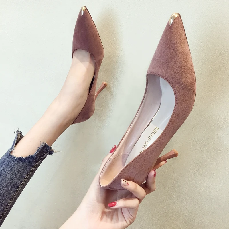 2019 New Women Shoes Fashion High Heels Women Pumps Thin Heel Zapatos Mujer Black Gray Red Wine Metal Head Black Metal Head Pink
2019 New Women Shoes Fashion High Heels Women Pumps Thin Heel Zapatos Mujer Black Gray Red Wine Metal Head Black Metal Head Pink
