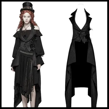PUNK RAVE Women Gothic Detachable Long Waistcoat Steamounk Vintage Fashion Women Vest Victorian Cosplay Party Vest Coat
PUNK RAVE Women Gothic Detachable Long Waistcoat Steamounk Vintage Fashion Women Vest Victorian Cosplay Party Vest Coat